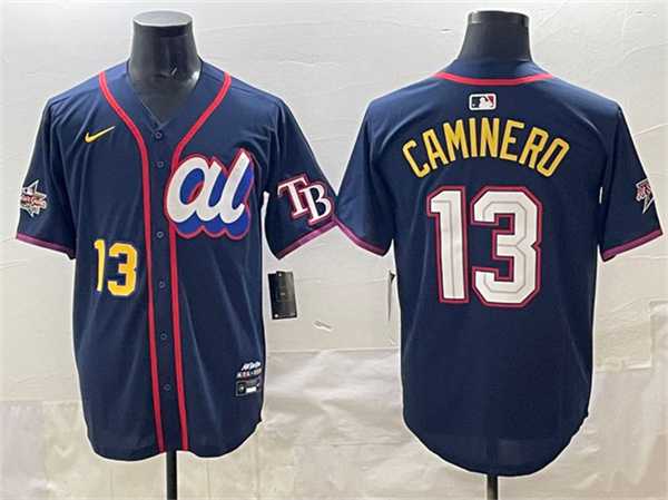Mens American League #13 Junior Caminero Navy 2025 All-Star Edition Limited Stitched Jersey->2025 mlb all-star->MLB Jersey