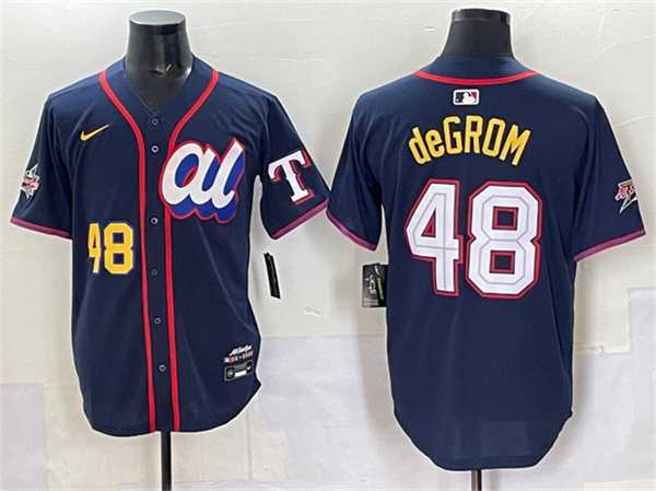Mens American League #48 Jacob deGrom Navy 2025 All-Star Edition Limited Stitched Jersey->2025 mlb all-star->MLB Jersey