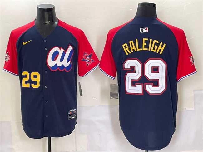 Mens American League #29 Cal Raleigh Navy Red Alternate 2025 All-Star Edition Limited Stitched Jersey->2025 mlb all-star->MLB Jersey