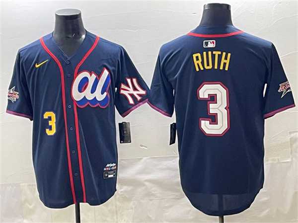 Mens American League #3 Babe Ruth Navy 2025 All-Star Edition Limited Stitched Jersey->2025 mlb all-star->MLB Jersey