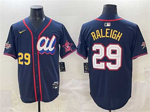 Mens American League #29 Cal Raleigh Navy 2025 All-Star Edition V2 Limited Stitched Jersey->2025 mlb all-star->MLB Jersey