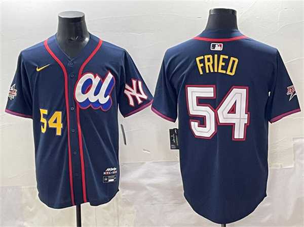 Mens American League #54 Max Fried Navy 2025 All-Star Edition Limited Stitched Jersey->2025 mlb all-star->MLB Jersey
