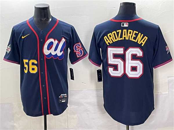 Mens American League #56 Randy Arozarena Navy 2025 All-Star Edition Limited Stitched Jersey->2025 mlb all-star->MLB Jersey