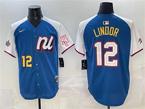 Mens National League #12 Francisco Lindor Blue Alternate 2025 All-Star Edition Limited Stitched Jersey->2025 mlb all-star->MLB Jersey