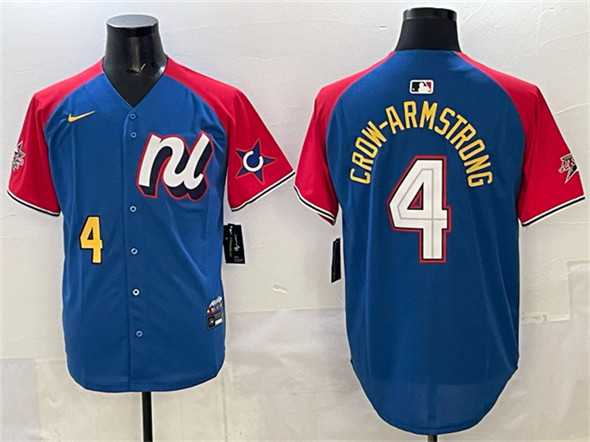 Mens National League #4 Pete Crow-Armstrong Blue Red Alternate 2025 All-Star Edition Limited Stitched Jersey->2025 mlb all-star->MLB Jersey