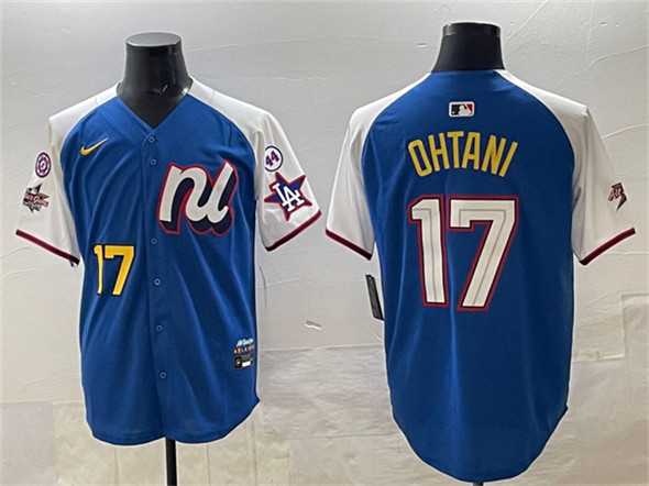 Mens National League #17 Shohei Ohtani Blue Alternate 2025 All-Star With Patch Edition Limited Stitched Jersey->2025 mlb all-star->MLB Jersey