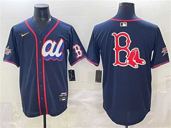 Mens American League Boston Red Sox Team Big Logo Navy 2025 All-Star Edition Limited Stitched Jersey->2025 mlb all-star->MLB Jersey