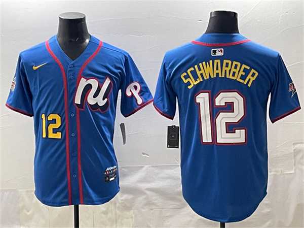 Mens National League #12 Kyle Schwarber Blue 2025 All-Star Edition Limited Stitched Jersey->2025 mlb all-star->MLB Jersey