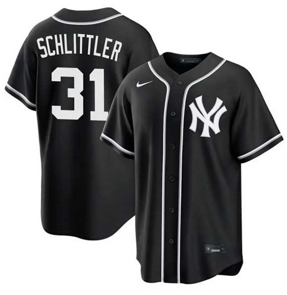 Mens New York Yankees #31 Cam Schlittler 2026 Fashion Replica Black Out Stitched Jersey Dzhi->new york yankees->MLB Jersey