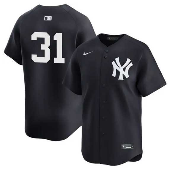 Mens New York Yankees #31 Cam Schlittler Navy 2026 Alternate Limited Stitched Jersey Dzhi->new york yankees->MLB Jersey