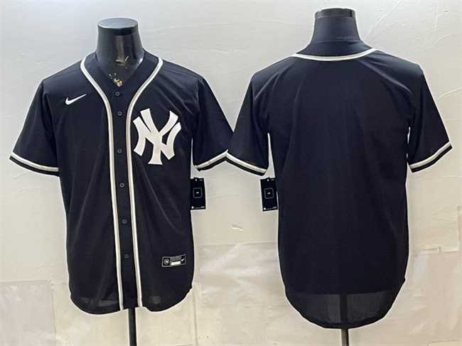 Mens New York Yankees Blank 2026 Fashion Replica Black Out Stitched Jersey->new york yankees->MLB Jersey