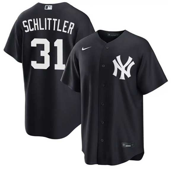 Mens New York Yankees #31 Cam Schlittler Navy 2026 Alternate Stitched Jersey Dzhi->new york yankees->MLB Jersey