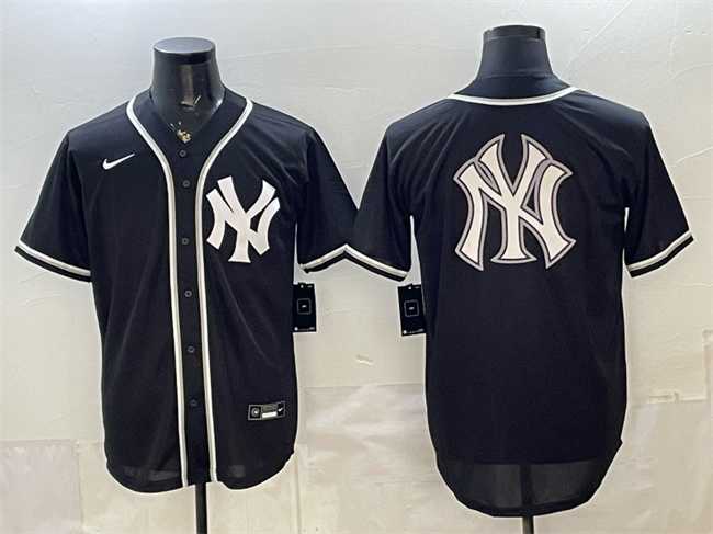 Mens New York Yankees Team Big Logo 2026 Fashion Replica Black Out Stitched Jersey Dzhi->new york yankees->MLB Jersey