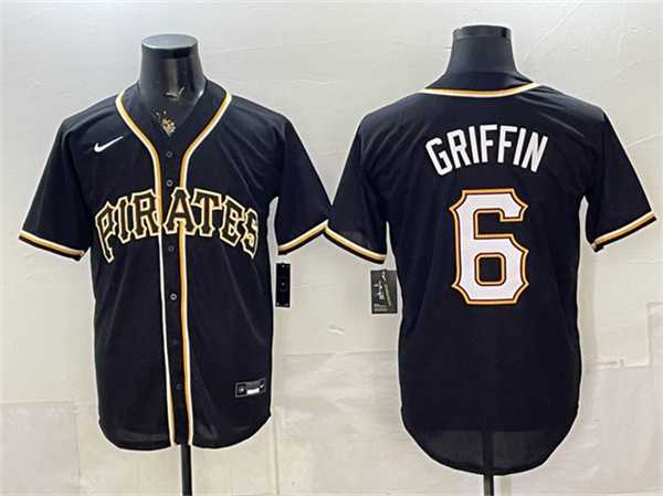 Men%27s Pittsburgh Pirates #6 Konnor Griffin 2026 Fashion Black Out Stitched Jersey->philadelphia phillies->MLB Jersey