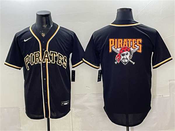 Men%27s Pittsburgh Pirates Team Big Logo 2026 Fashion Black Out Stitched Jersey Dzhi->san diego padres->MLB Jersey