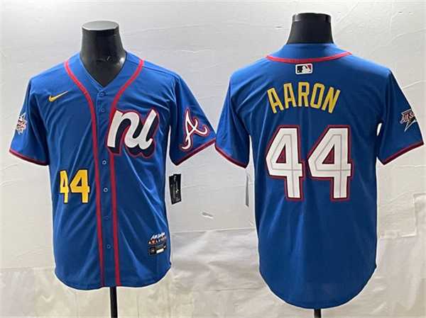 Mens National League #44 Hank Aaron Blue 2025 All-Star Edition Limited Stitched Jersey->2025 mlb all-star->MLB Jersey