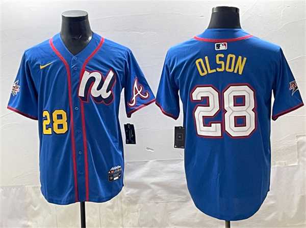 Mens National League #28 Matt Olson Blue 2025 All-Star Edition Limited Stitched Jersey->2025 mlb all-star->MLB Jersey