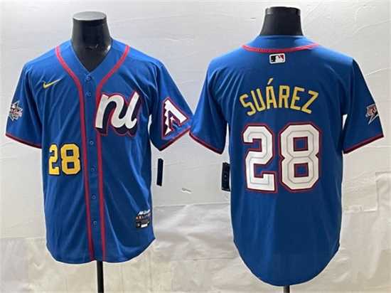 Mens National League #28 Eugenio Suarez Blue 2025 All-Star Edition Limited Stitched Jersey->2025 mlb all-star->MLB Jersey