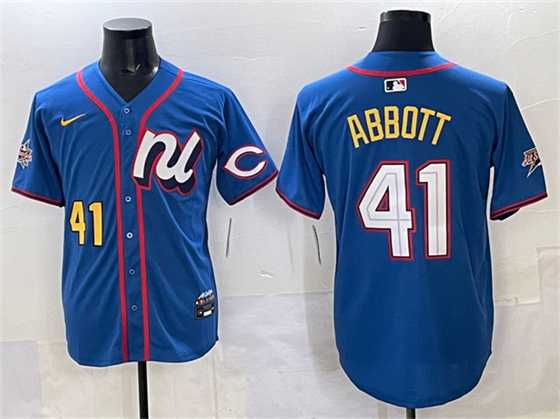 Mens National League #41 Andrew Abbott Blue 2025 All-Star Edition Limited Stitched Jersey->2025 mlb all-star->MLB Jersey