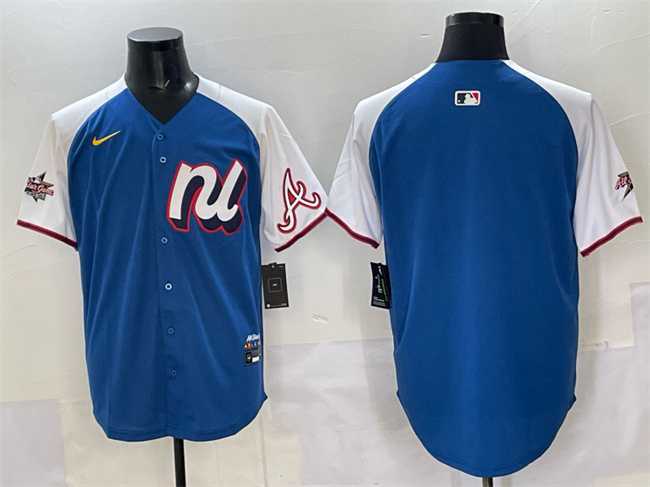 Mens National League Atlanta Braves Blank Blue Alternate 2025 All-Star Edition Limited Stitched Jersey->2025 mlb all-star->MLB Jersey