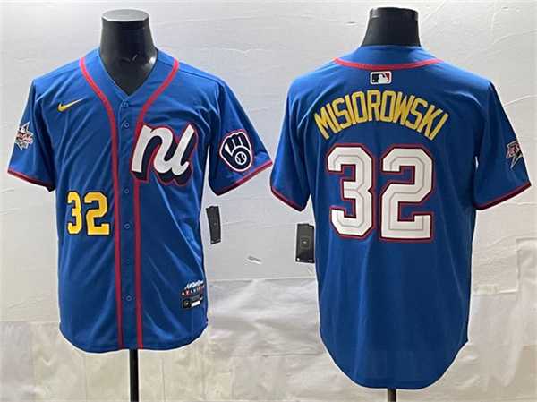 Mens National League #32 Jacob Misiorowski Blue 2025 All-Star Edition Limited Stitched Jersey->2025 mlb all-star->MLB Jersey