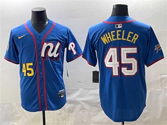 Mens National League #45 Zack Wheeler Blue 2025 All-Star Edition Limited Stitched Jersey->2025 mlb all-star->MLB Jersey