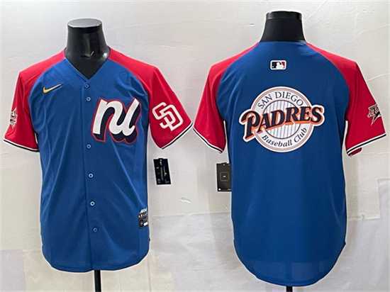 Mens National League San Diego Padres Team Big Logo Blue Red Alternate 2025 All-Star Edition Limited Stitched Jersey->2025 mlb all-star->MLB Jersey