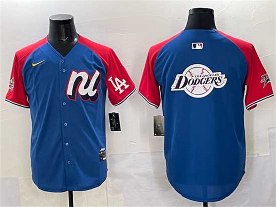 Mens National League Los Angeles Dodgers Team Big Logo Blue Red Alternate 2025 All-Star Edition Limited Stitched Jersey->2025 mlb all-star->MLB Jersey