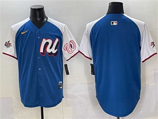Mens National League Washington Nationals Blank Blue Alternate 2025 All-Star Edition Limited Stitched Jersey->2025 mlb all-star->MLB Jersey