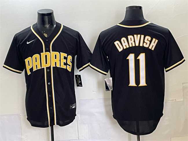 Mens San Diego Padres #11 Yu Darvish 2026 Fashion Replica Black Out Stitched Jersey->san diego padres->MLB Jersey