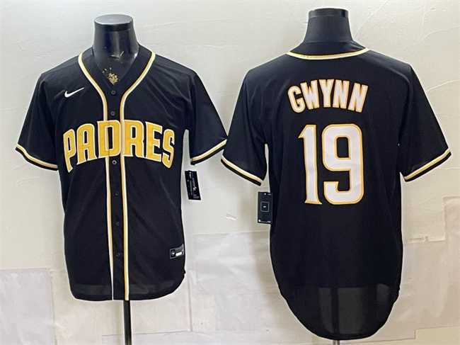 Mens San Diego Padres #19 Tony Gwynn 2026 Fashion Replica Black Out Stitched Jersey->san diego padres->MLB Jersey