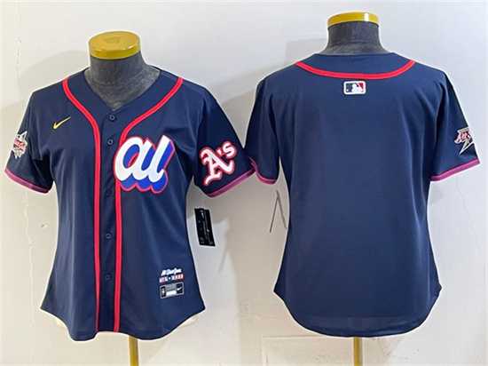 Womens American League Oakland Athletics Blank Navy 2025 All-Star Edition Limited Stitched Jersey(Run Small)->2025 mlb all-star->MLB Jersey