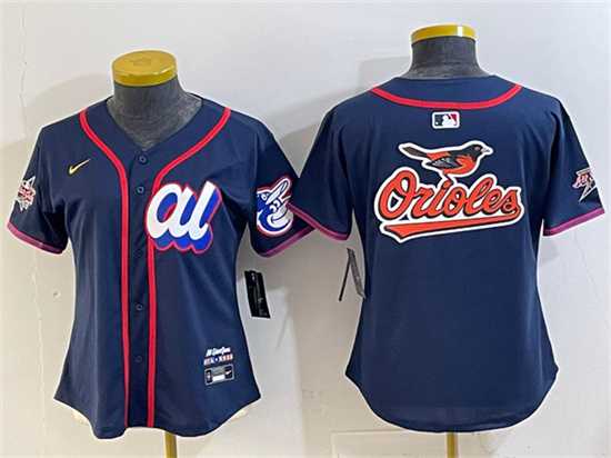 Womens American League Baltimore Orioles Team Big Logo Navy 2025 All-Star Edition Limited Stitched Jersey(Run Small)->2025 mlb all-star->MLB Jersey