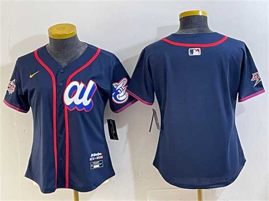 Womens American League Baltimore Orioles Blank Navy 2025 All-Star Edition Limited Stitched Jersey(Run Small)->2025 mlb all-star->MLB Jersey