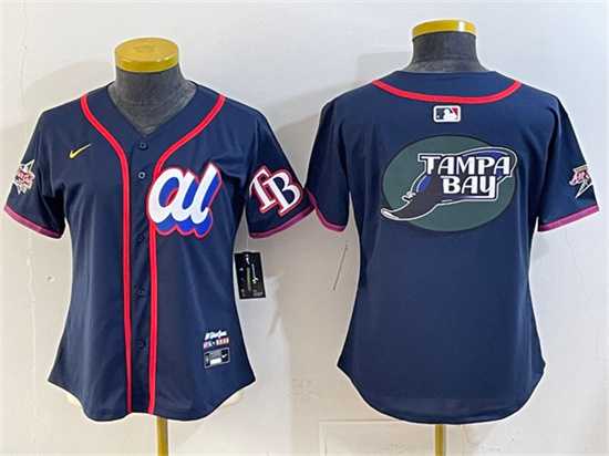 Womens American League Tampa Bay Rays Team Big Logo Navy 2025 All-Star Edition Limited Stitched Jersey(Run Small)->2025 mlb all-star->MLB Jersey