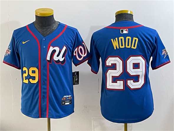 Womens National League #29 James Wood Blue 2025 All-Star Edition Limited Stitched Jersey(Run Small)->2025 mlb all-star->MLB Jersey