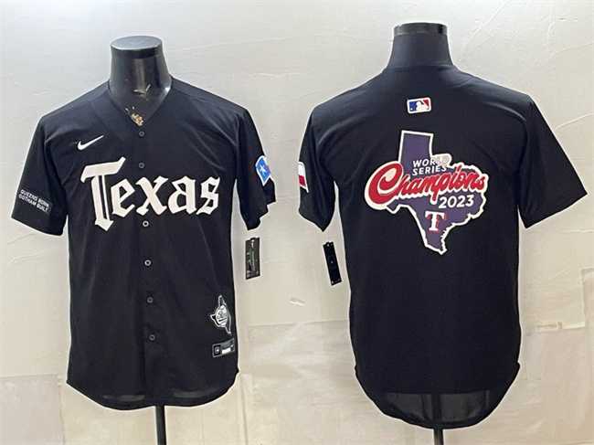 Men%27s Texas Rangers Team Big Logo Black Gothic Mexico 2025 Vapor Premier Limited Stitched Jersey Dzhi->toronto blue jays->MLB Jersey