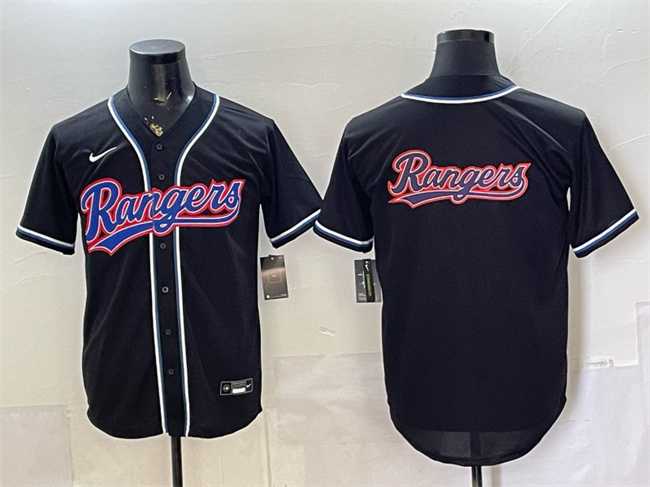 Men%27s Texas Rangers Team Big Logo 2026 Fashion Replica Black Out Stitched Jersey Dzhi->toronto blue jays->MLB Jersey