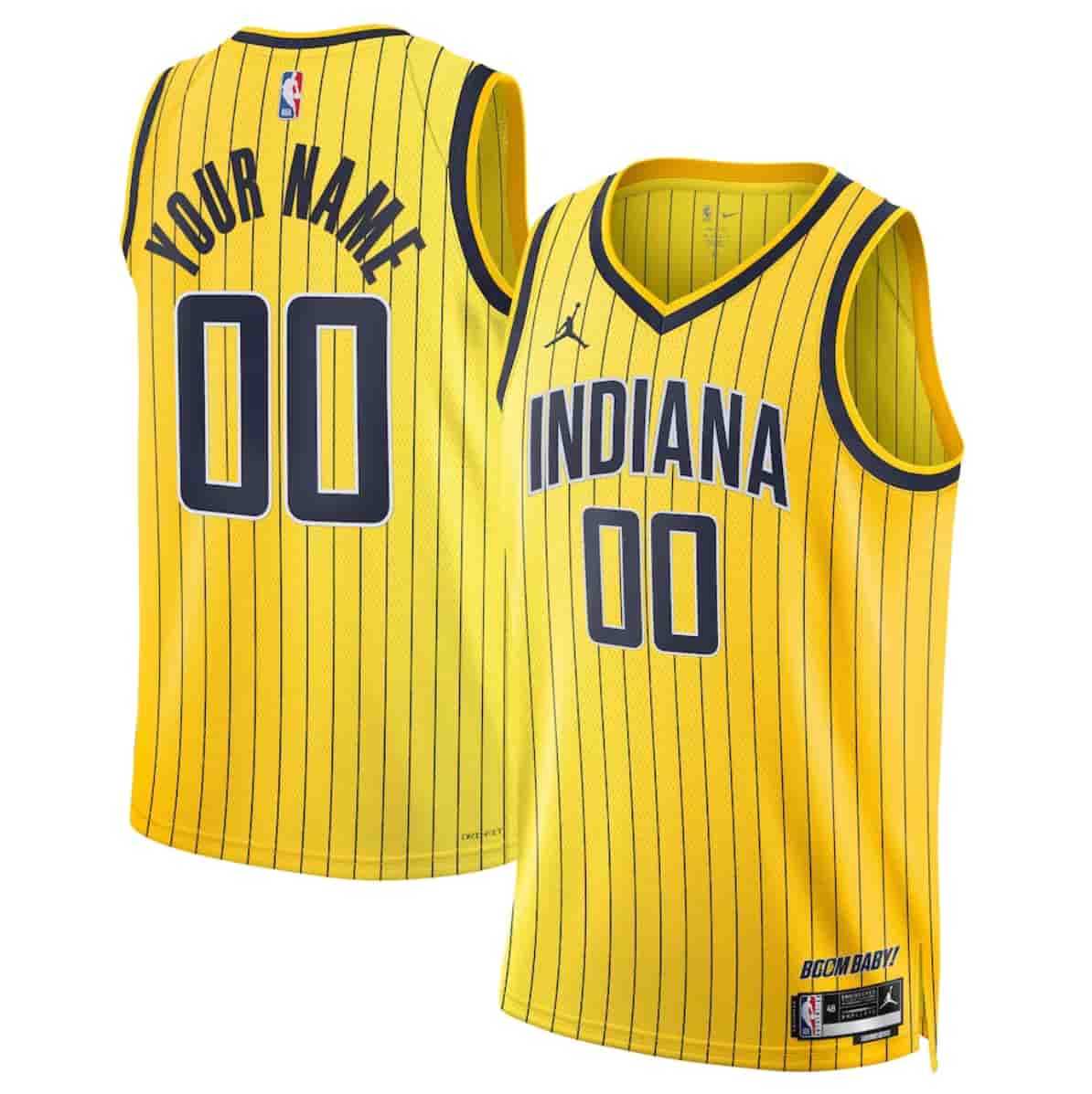 Men%27s Indiana Pacers Active Player Custom Yellow 2026-27 Statement Edition Swingman Stitched Basketball Jersey->customized nba jersey->Custom Jersey