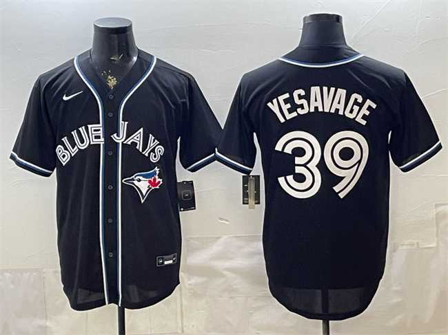 Mens Toronto Blue Jays #39 Trey Yesavage 2026 Fashion Replica Black Out Stitched Jersey->toronto blue jays->MLB Jersey