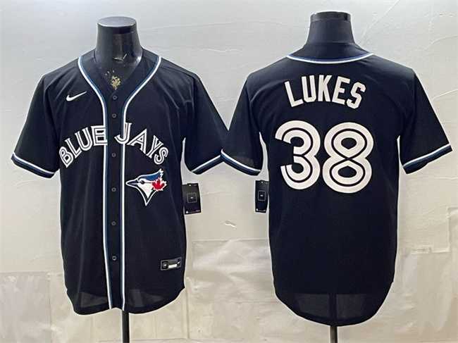Mens Toronto Blue Jays #38 Nathan Lukes 2026 Fashion Replica Black Out Stitched Jersey->toronto blue jays->MLB Jersey