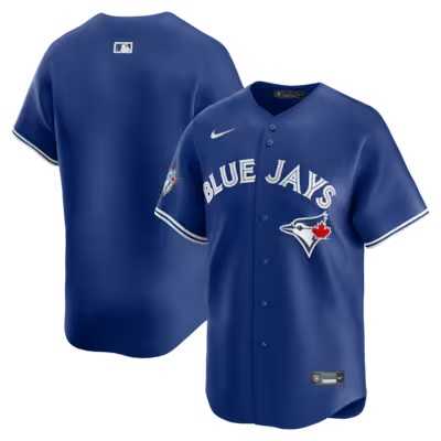 Mens Toronto Blue Jays Blank Royal 50 Seasons Patch Stitched Jersey->toronto blue jays->MLB Jersey