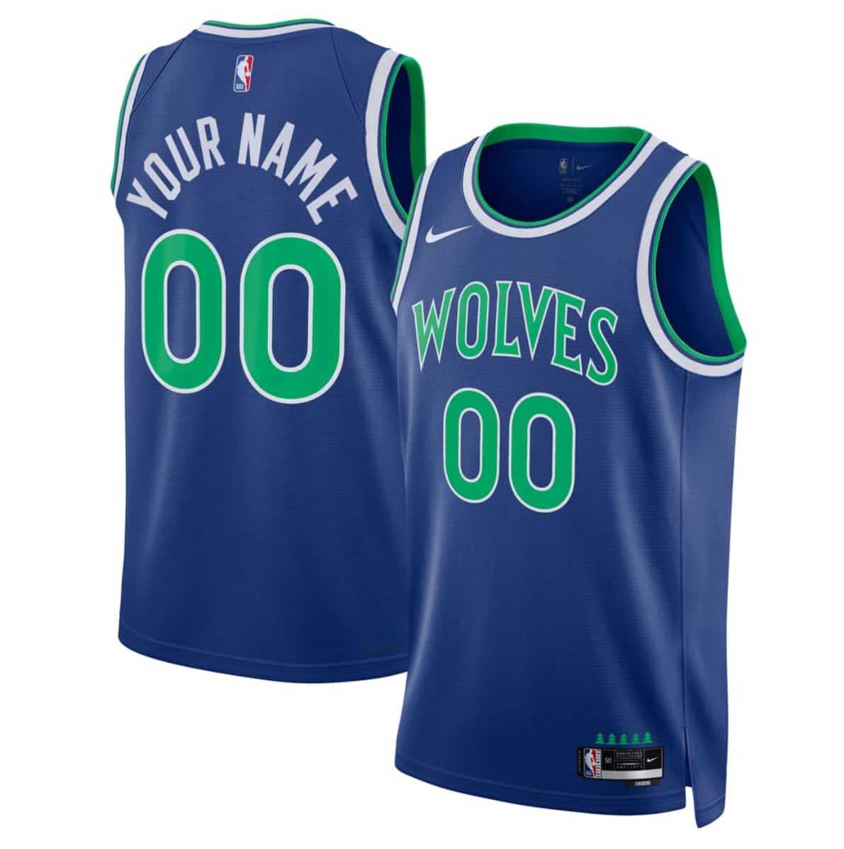 Men%27s Minnesota Timberwolves Active Player Custom Blue 2026-27 Icon Swingman Edition Stitched Basketball Jersey->customized ncaa jersey->Custom Jersey