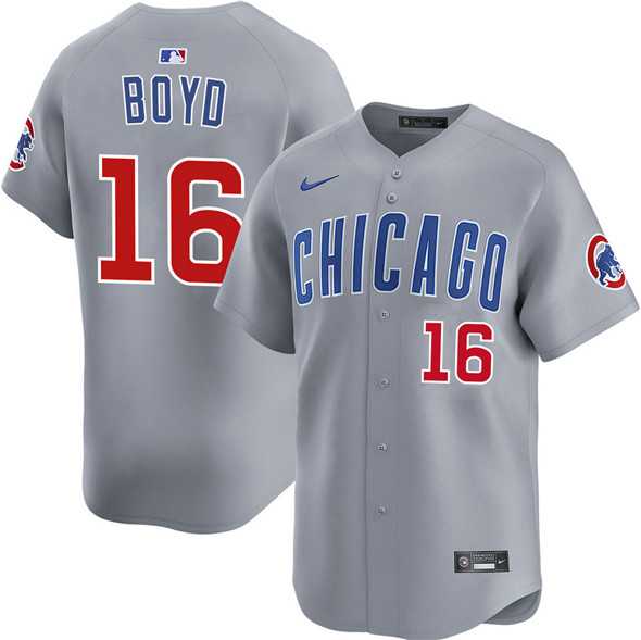 Men%27s Chicago Cubs #16 Matthew Boyd Grey Limited Stitched Jersey Dzhi->chicago cubs->MLB Jersey
