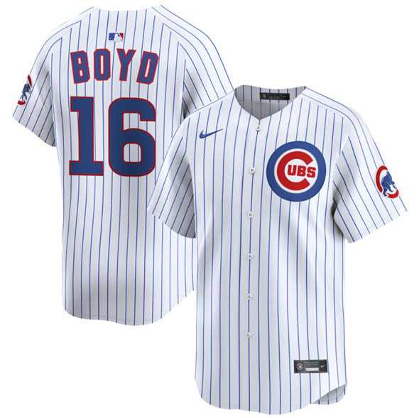 Men%27s Chicago Cubs #16 Matthew Boyd White Home Limited Stitched Jersey Dzhi->chicago cubs->MLB Jersey