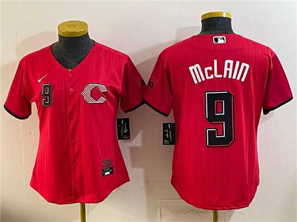 Women%27s Cincinnati Reds #9 Matt McLain Red 2026 City Connect Stadium Stitched Jersey->mlb womens jerseys->MLB Jersey