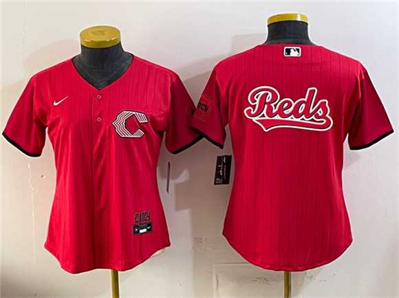 Women%27s Cincinnati Reds Team Big Logo Red 2026 City Connect Stadium Stitched Jersey Dzhi->mlb womens jerseys->MLB Jersey