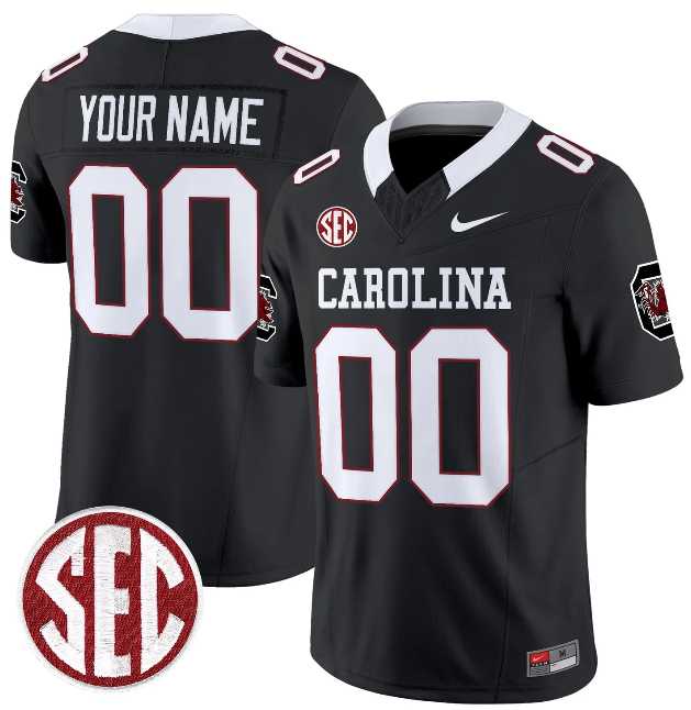 Men%27s South Carolina Fighting Gamecocks Custom Black F.U.S.E. Stitched Jersey->customized ncaa jersey->Custom Jersey