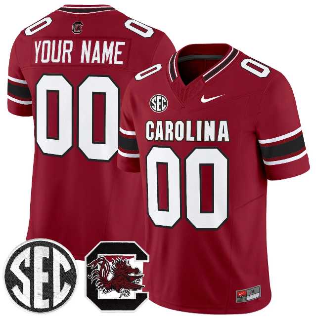 Men%27s South Carolina Fighting Gamecocks Custom Garnet 2026 F.U.S.E. Stitched Nike Jersey->customized ncaa jersey->Custom Jersey