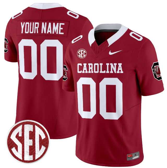 Men%27s South Carolina Fighting Gamecocks Custom Garnet F.U.S.E. Stitched Jersey->customized ncaa jersey->Custom Jersey